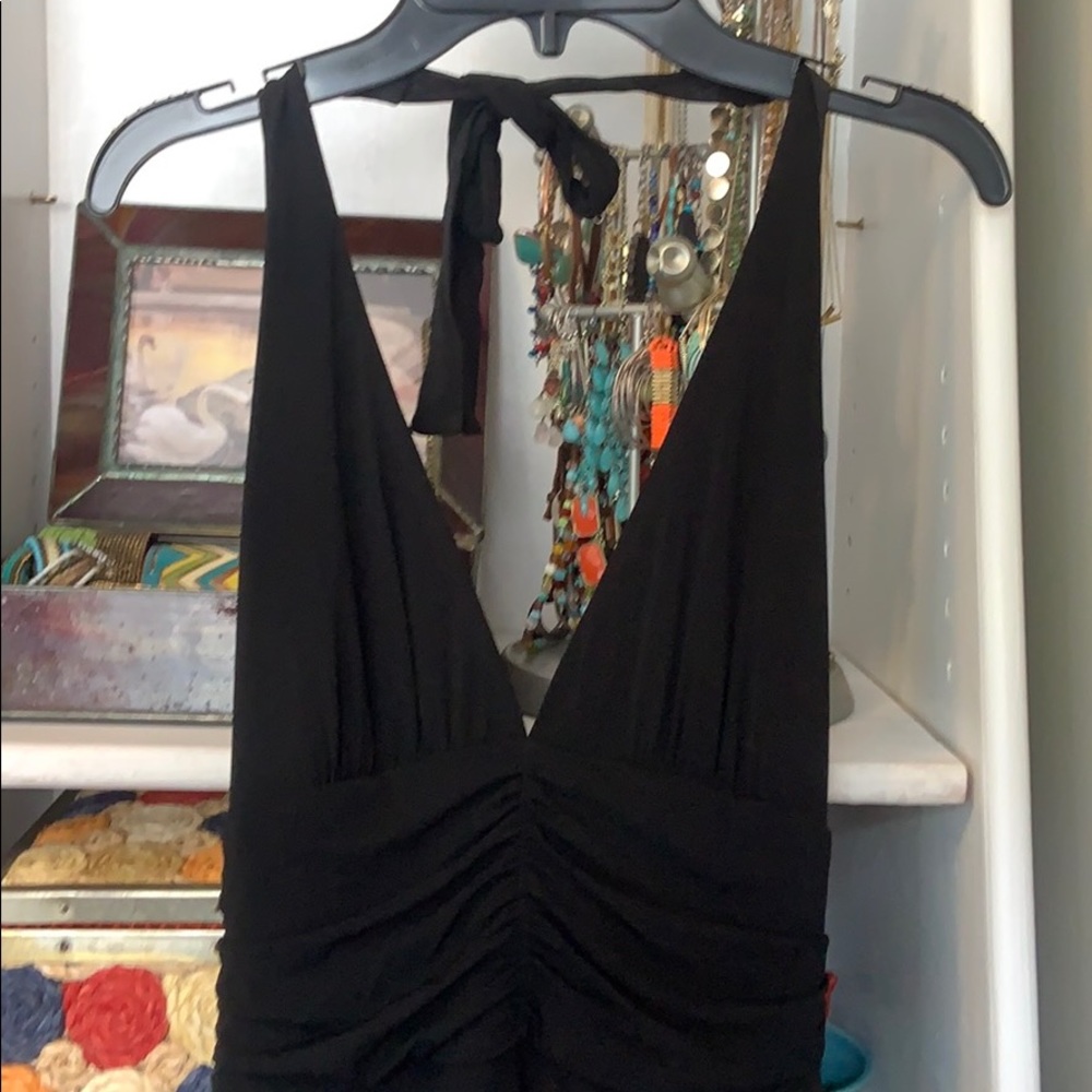 Black halter dress